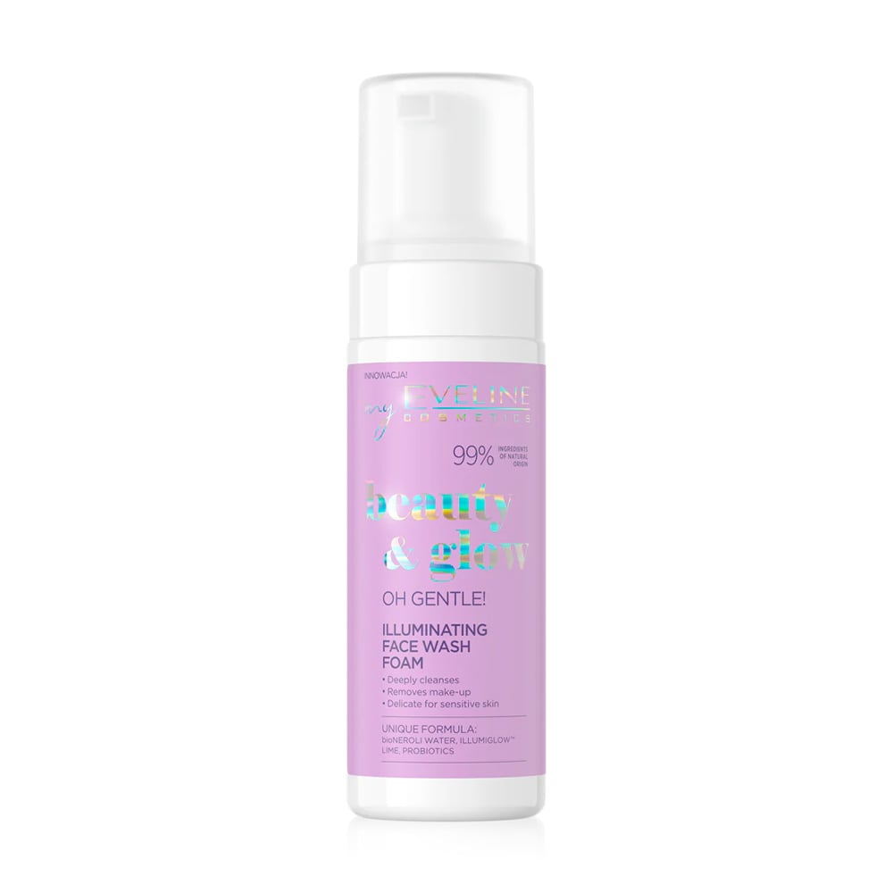 Пінка для вмивання Eveline Cosmetics Beauty &amp; Glow Oh Gentle! Illuminating Face Cleansing Foam з ефектом сяйва, 150 мл